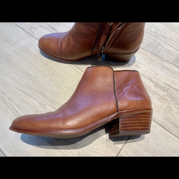 Sam Edelman Brown Leather Booties Size 5 - Picture 3 of 7